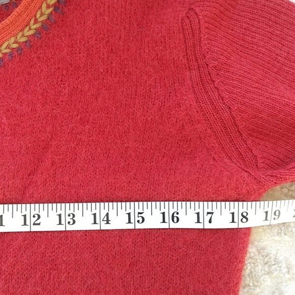 MFH Knits Baby Alpaca Blend Cardigan Sweater M Red Purple - Picture 15 of 16